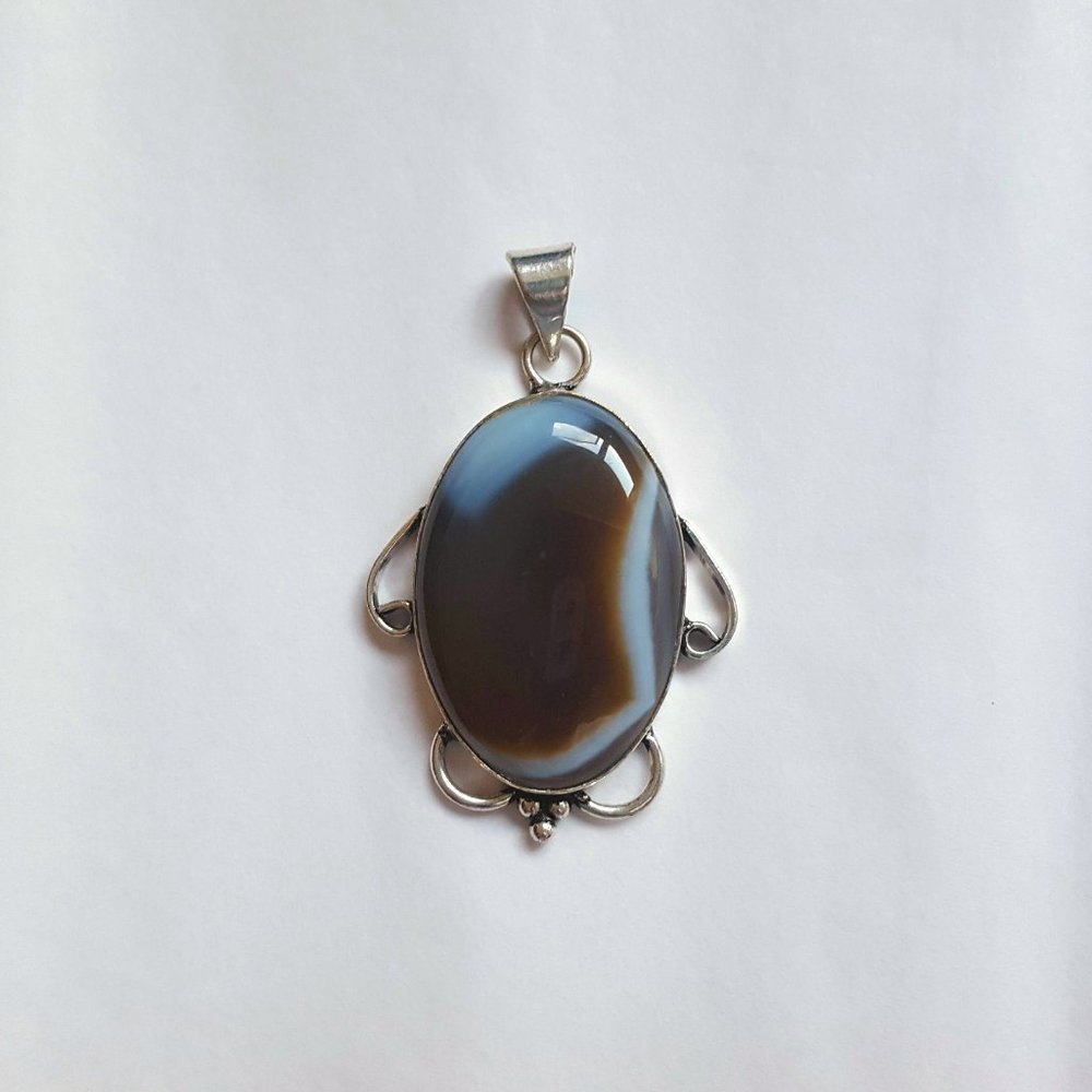 NWOT Montana Sterling Silver Agate Pendant